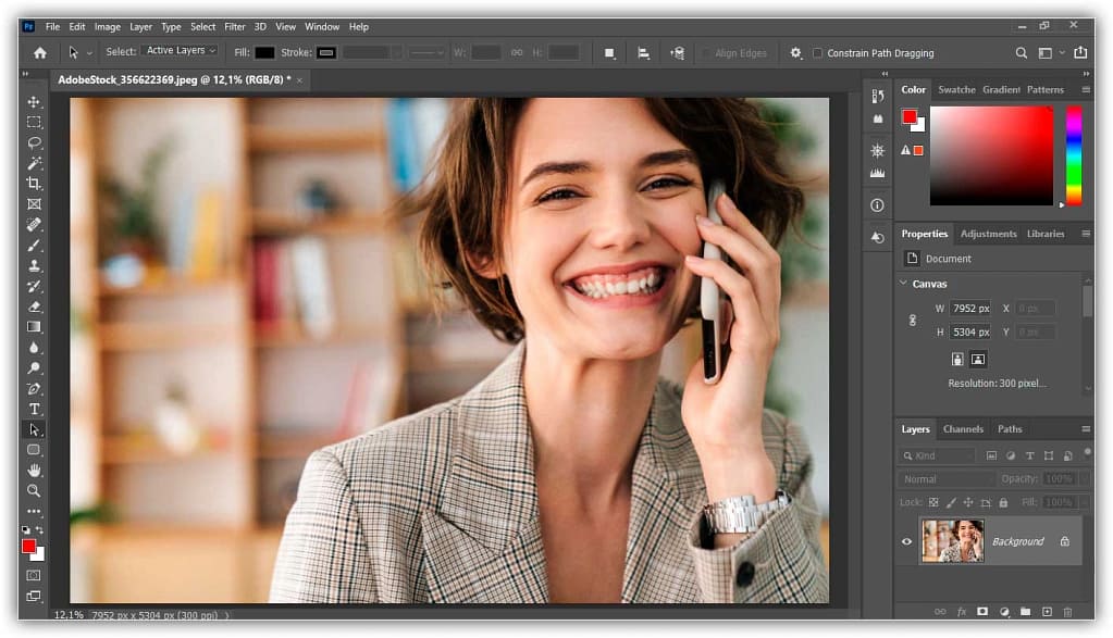 Comando de tamanho de imagem do Photoshop