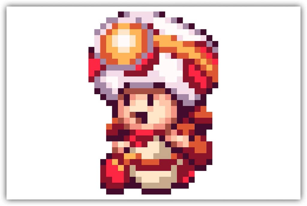 A arte de pixel upsampled.