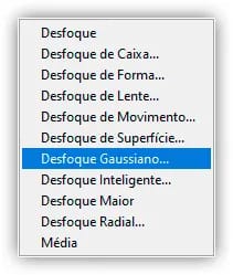Vá em Filtro> Desfoque> Desfoque Gaussiano.