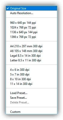 Comando de tamanho de imagem do Photoshop