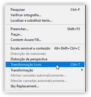 Como redimensionar seleções no Photoshop com transformar seleção