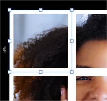 O Photoshop coloca a caixa Free Transform e as alças ao redor do quadrado