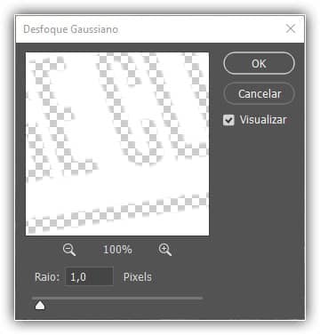 Filtro de desfoque gaussiano.