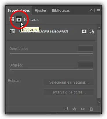Clicando no ícone Máscaras.