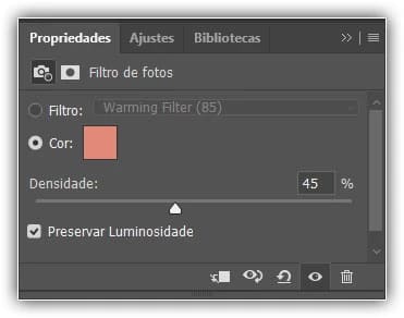 Use o controle deslizante Densidade para ajustar o efeito.
