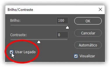 Selecionando a opção Usar legado.