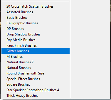 Como carregar os glitter brushes no Photoshop CC
