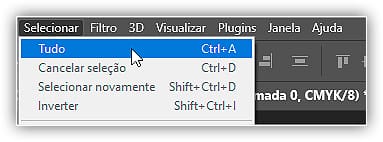 Indo para Selecionar> Todos.