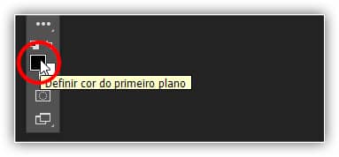 Clicando na amostra de cor do primeiro plano.