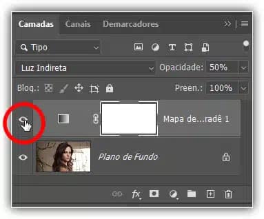 Desativando o mapa de gradiente original.