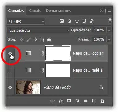 Ativando a cópia acima do original.
