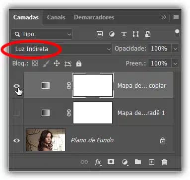 Definir o modo de mesclagem antes de escolher novas cores.