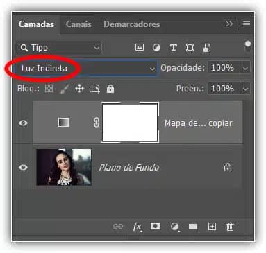 O modo de mesclagem do mapa de gradiente também é copiado da imagem original.