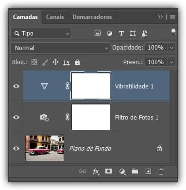 A camada de ajuste de vibração é adicionada.