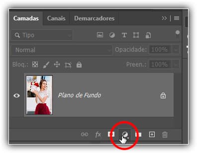 Clique no ícone Nova Camada de Ajuste.