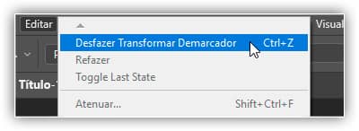 Indo em Editar> Desfazer caminho de transformação.