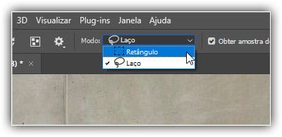 Redefinindo o modo da ferramenta para Retângulo.