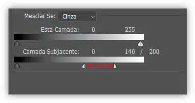 Ajuste o efeito ajustando cada metade do controle deslizante.