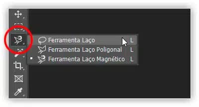 A ferramenta Laço Magnético no Photoshop