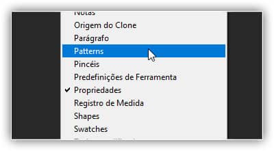 Indo para Janela> Padrões.