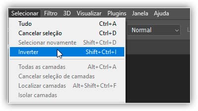 Vá para Selecionar> Inverter.