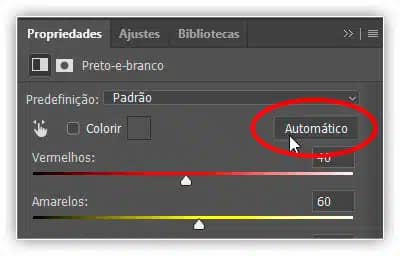 Clicando no botão Automático.