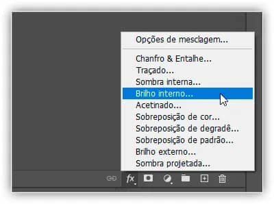 O menu Estilos de camada.