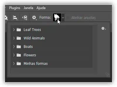 Como desenhar formas personalizadas no Photoshop