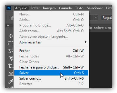Indo para Arquivo> Salvar.