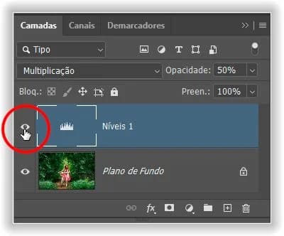 Desativando a camada de ajuste.