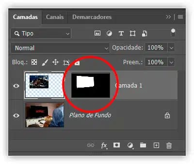 O Photoshop adiciona uma nova camada à imagem original, coloca a segunda imagem na nova camada e cria uma máscara de camada com base na seleção que fizemos na Etapa 1.