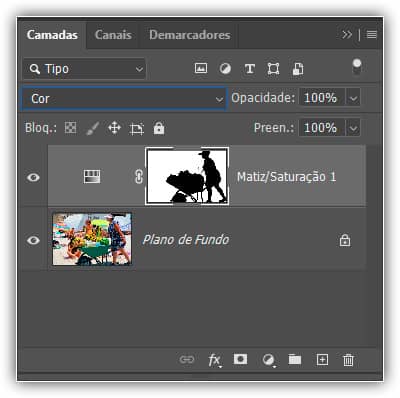 Altere o modo de mesclagem para "Cor".