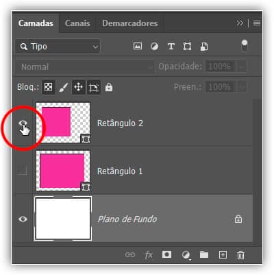 Selecionando e ativando a segunda camada de forma.