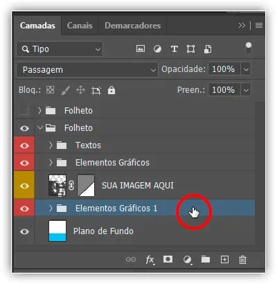 lique com o botão direito do mouse (Win) / clique com a tecla Control pressionada (Mac) em qualquer lugar do grupo.
