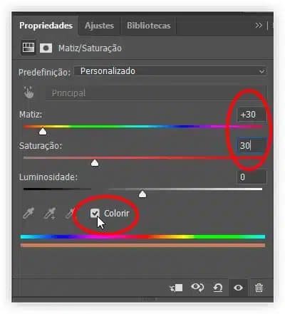 Clicando em "Colorir".