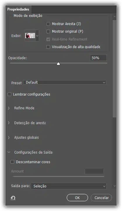 Refinar Bordas de Seleção – Photoshop CC