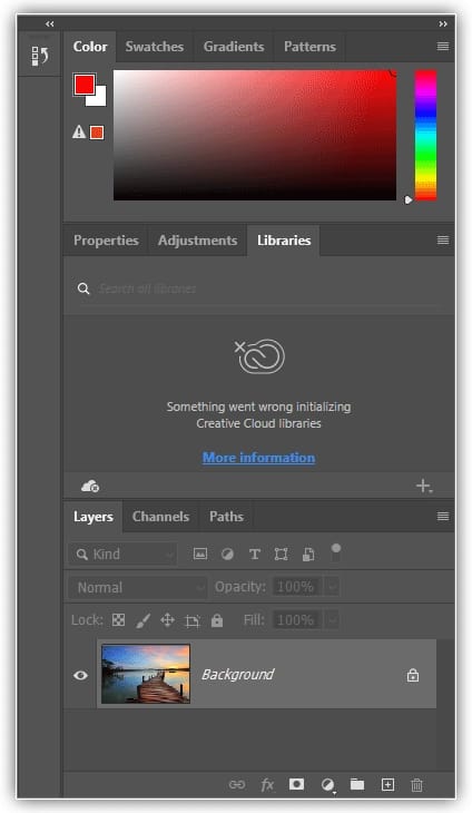 O layout do painel original foi restaurado.