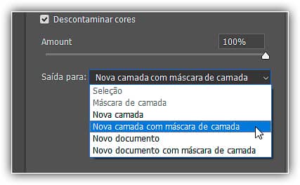 Nova camada com máscara de camada.