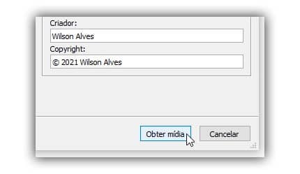 Clique no botão Get Media para iniciar a transferência.