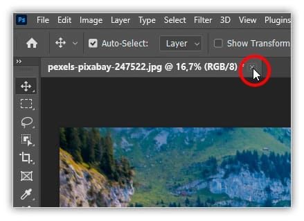 Como fechar imagens no Photoshop