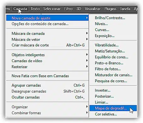 Como gradar cores de imagens no Photoshop com mapas de gradiente
