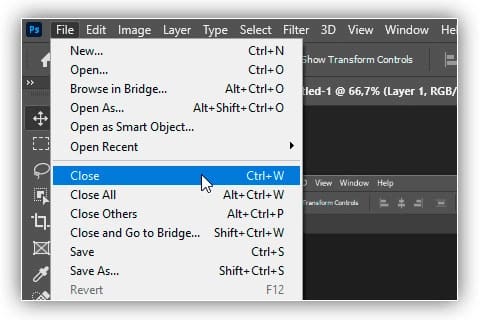 Como abrir imagens no Photoshop CC