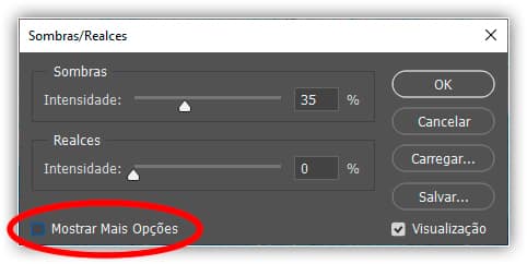 Clicando em "Mostrar mais opções".