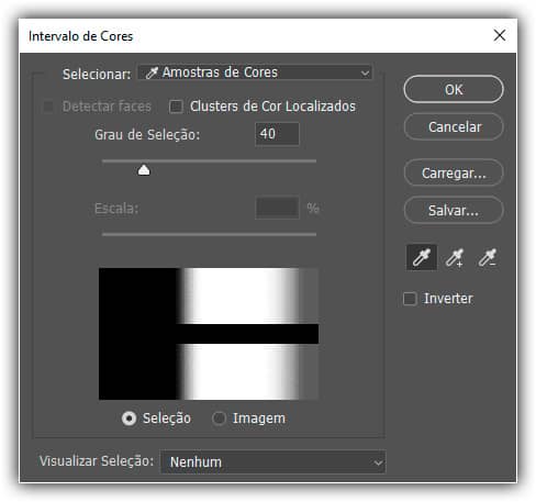 Mais do gradiente foi selecionado.
