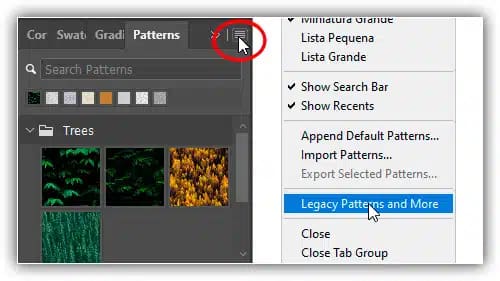 Opções de textura - Pincéis do Photoshop