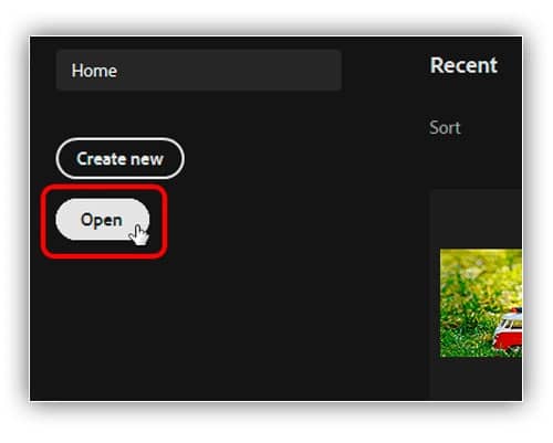 Como abrir imagens no Photoshop CC