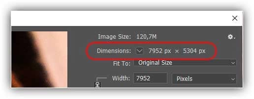 Comando de tamanho de imagem do Photoshop