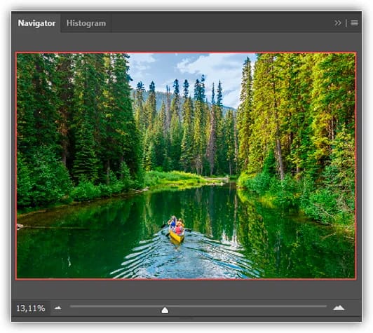 Como usar o painel navegador do Photoshop