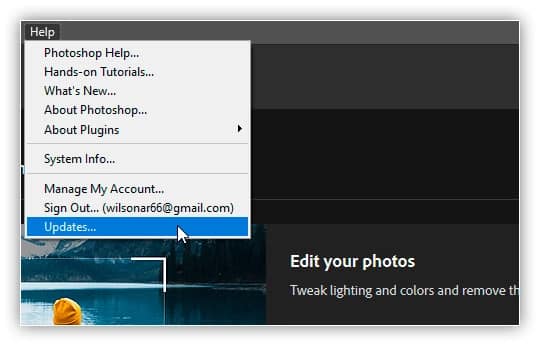 imagens no Photoshop a partir do Adobe Bridge