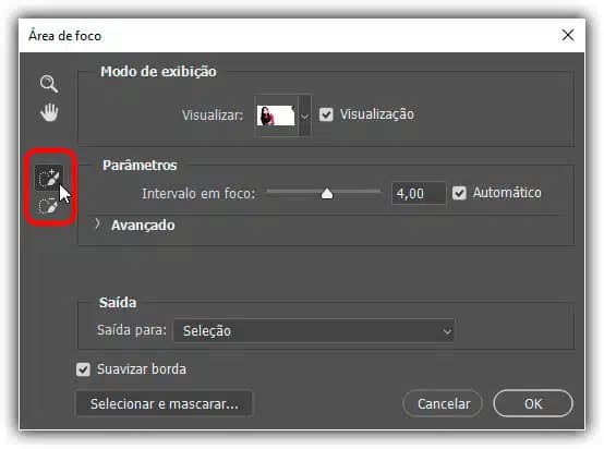 Seleções da Área de Foco – Photoshop CC